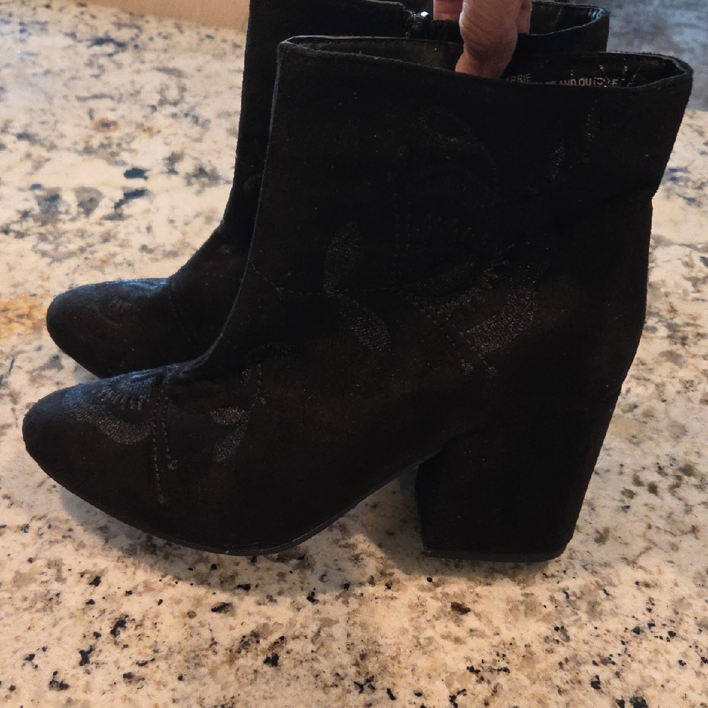 Celebrity Pink Black Ankle Booties